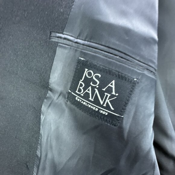 Jos A Bank‎ Sport Coat Jacket Mens 44L Black 100% Cashmere Blazer 2 Button - Picture 7 of 16